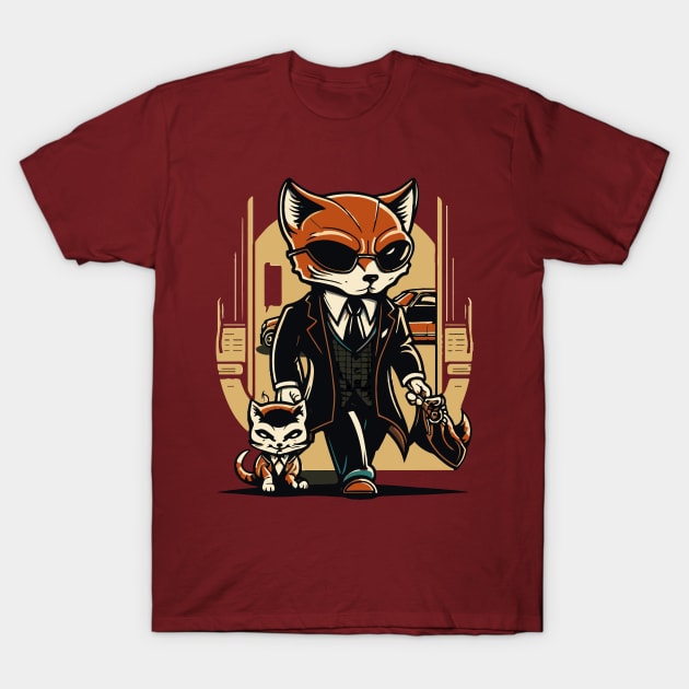 Gangster Cat T-Shirt by tatadonets